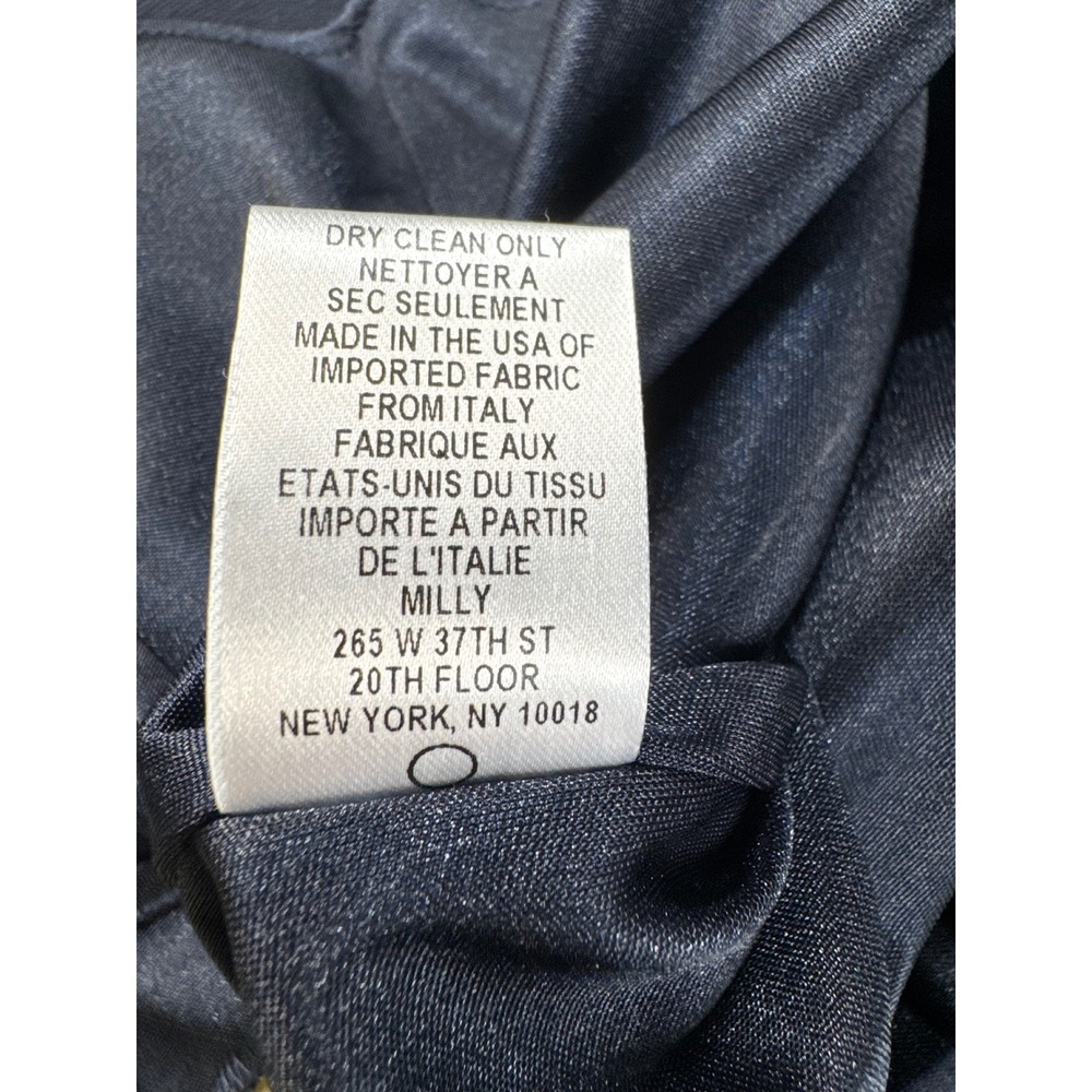 Milly of New York Dress Small Navy Blue Yellow Geometric Mod Shift Retro Chic - Picture 9 of 10
